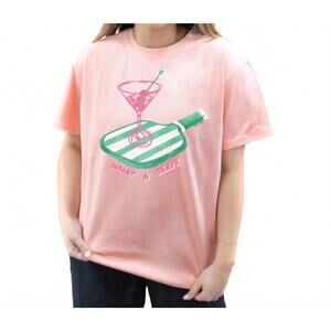 NEW SOUTHERN GRACE what a serve! pickleball tshirt in pink